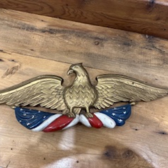 Vintage Horace Burns Virginia Metalcrafters Patriotic American Eagle Plaque